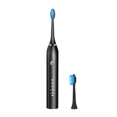 Ultrasonic Black Battery Operated Electric Toothbrush Ultralight Antibacterial